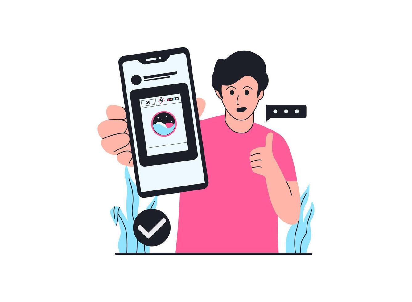 Illustration of an Laundry Apps vector