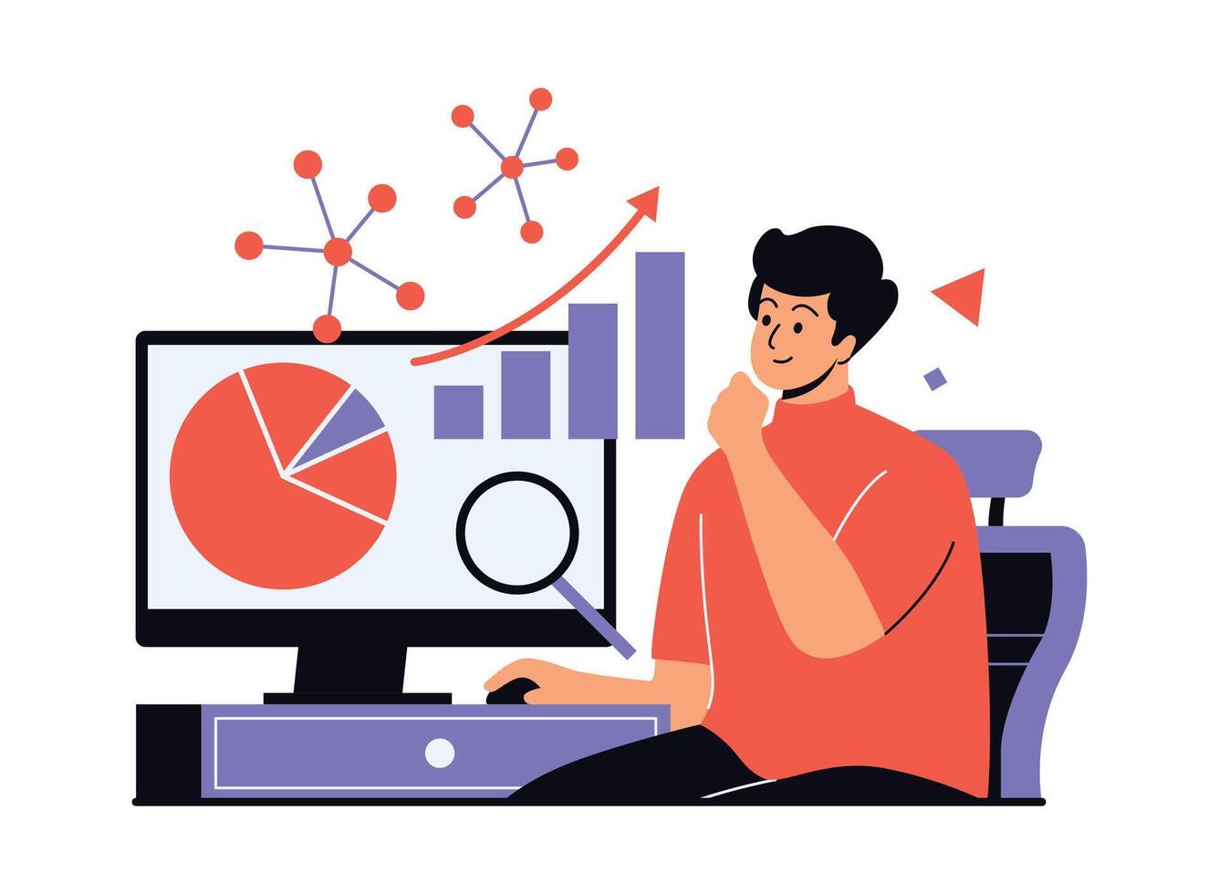 Illustration of an Creative Business Analysis vector