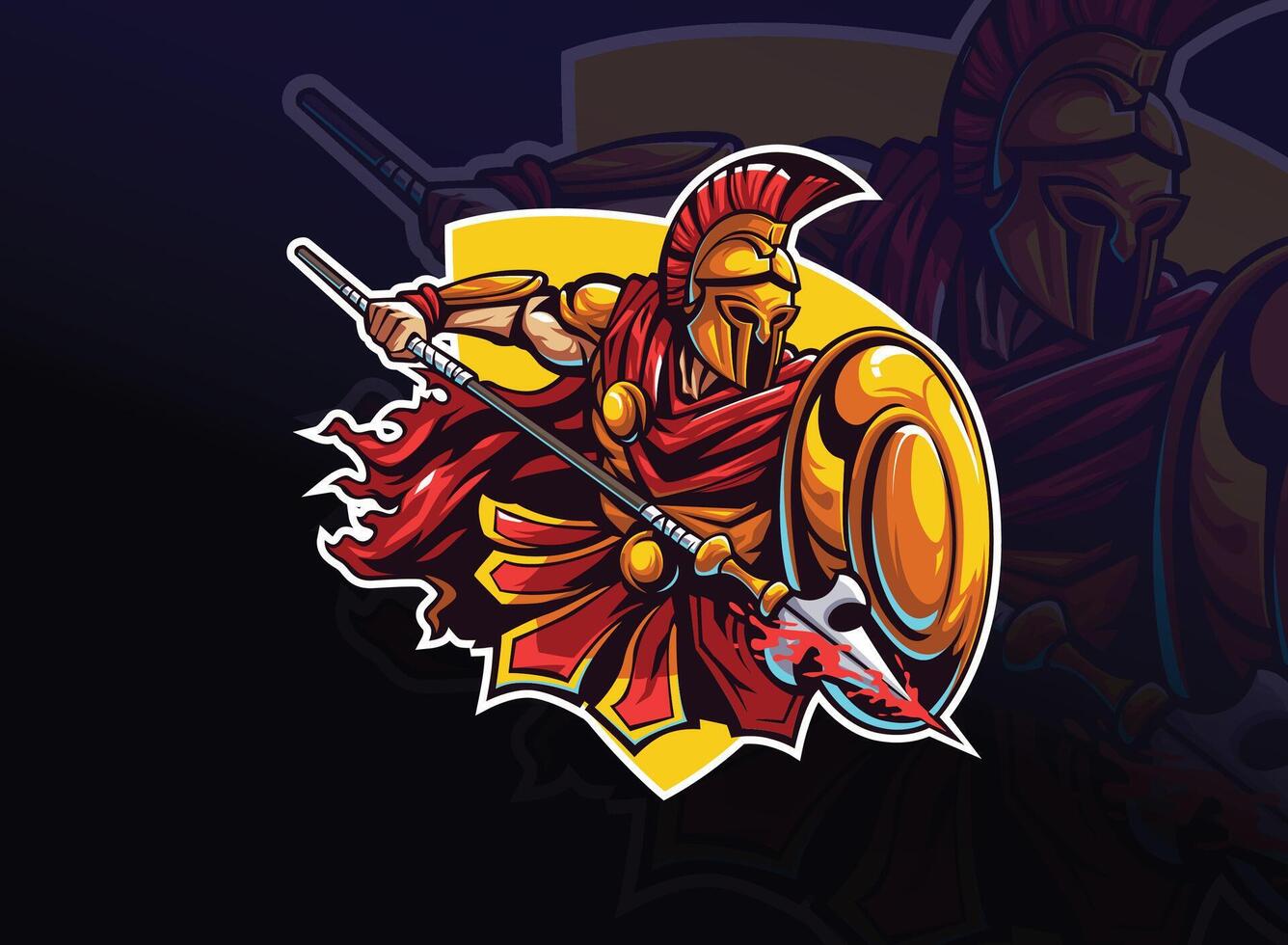 Illustration of an Spartan Sport and Esport Logo vector