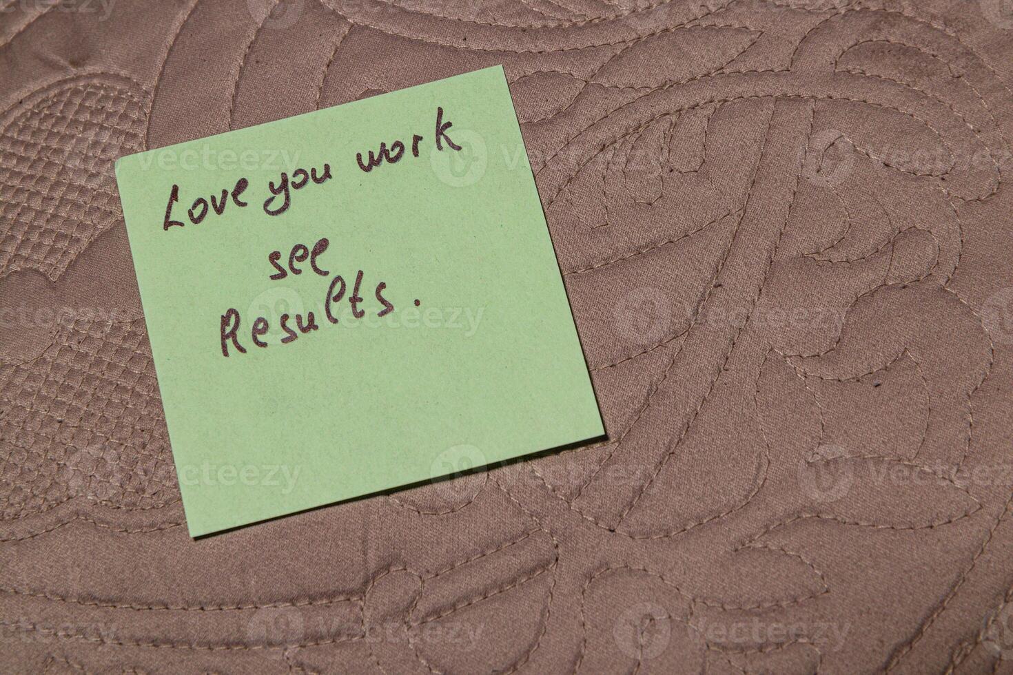 Note expressing encouragement placed on textured surface in a cozy setting photo
