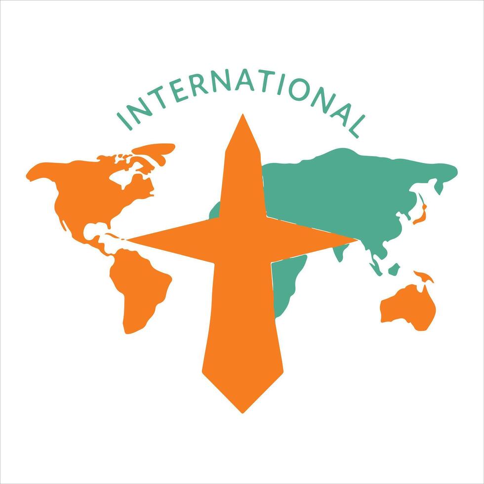 International logo with orange and green arrows vector