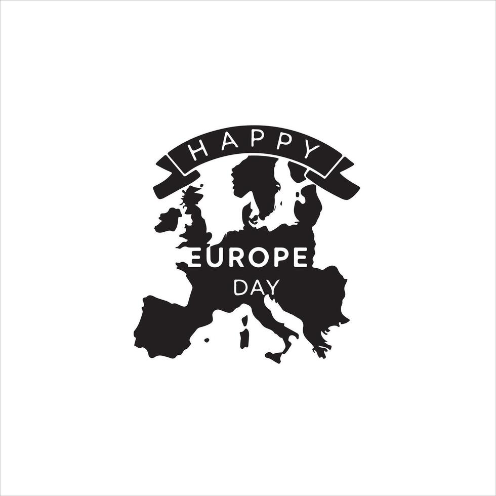 Happy europe day vector