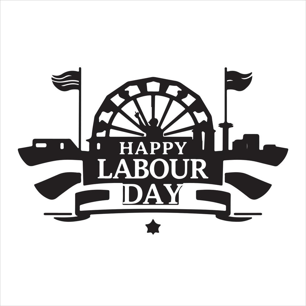 Happy labour day illustration vector