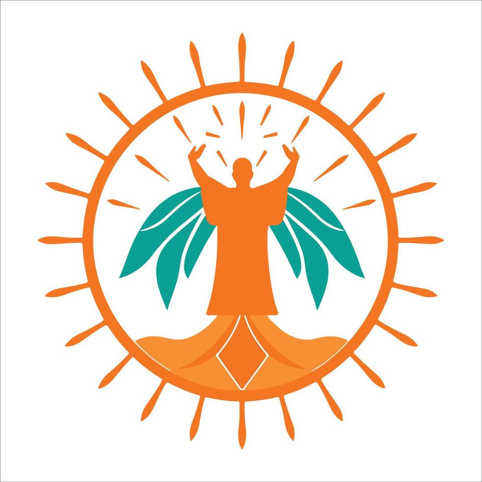 The logo for the church of the living god vector