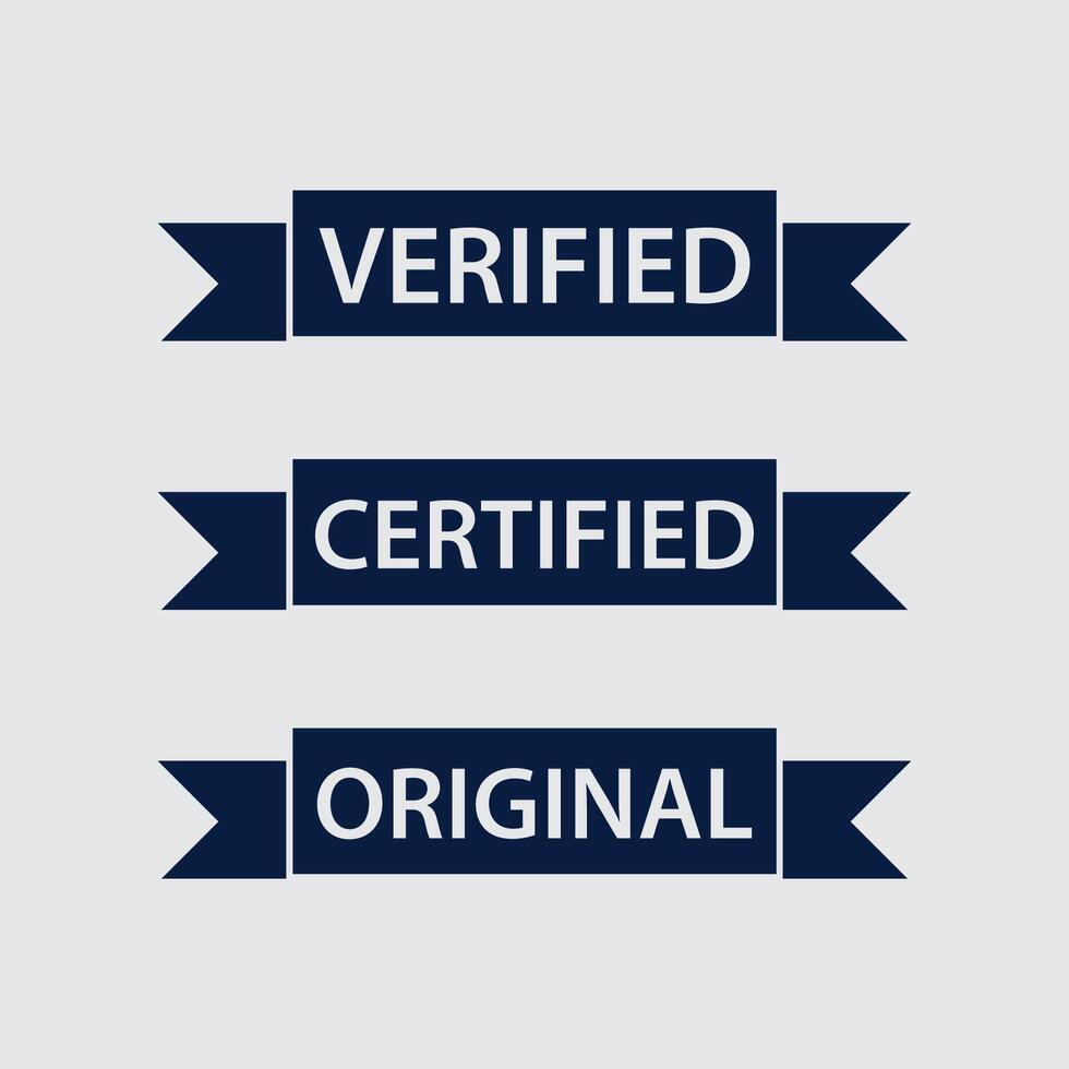 Certified rubber stamp set verified red black badge with certified text in frame or round Rectangular border Certification or seal icon logo design illustration and idea vector