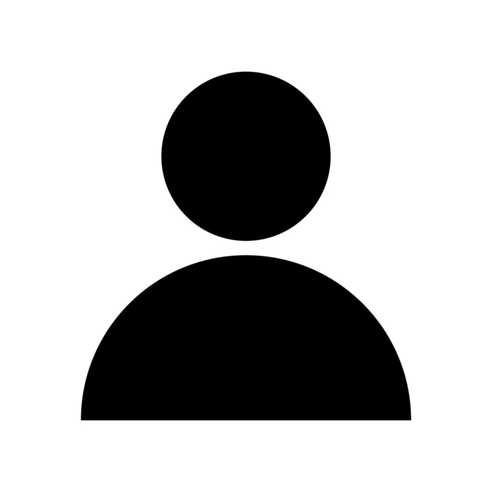 Person icon. User sign. Profile icon. Man symbol flat design vector