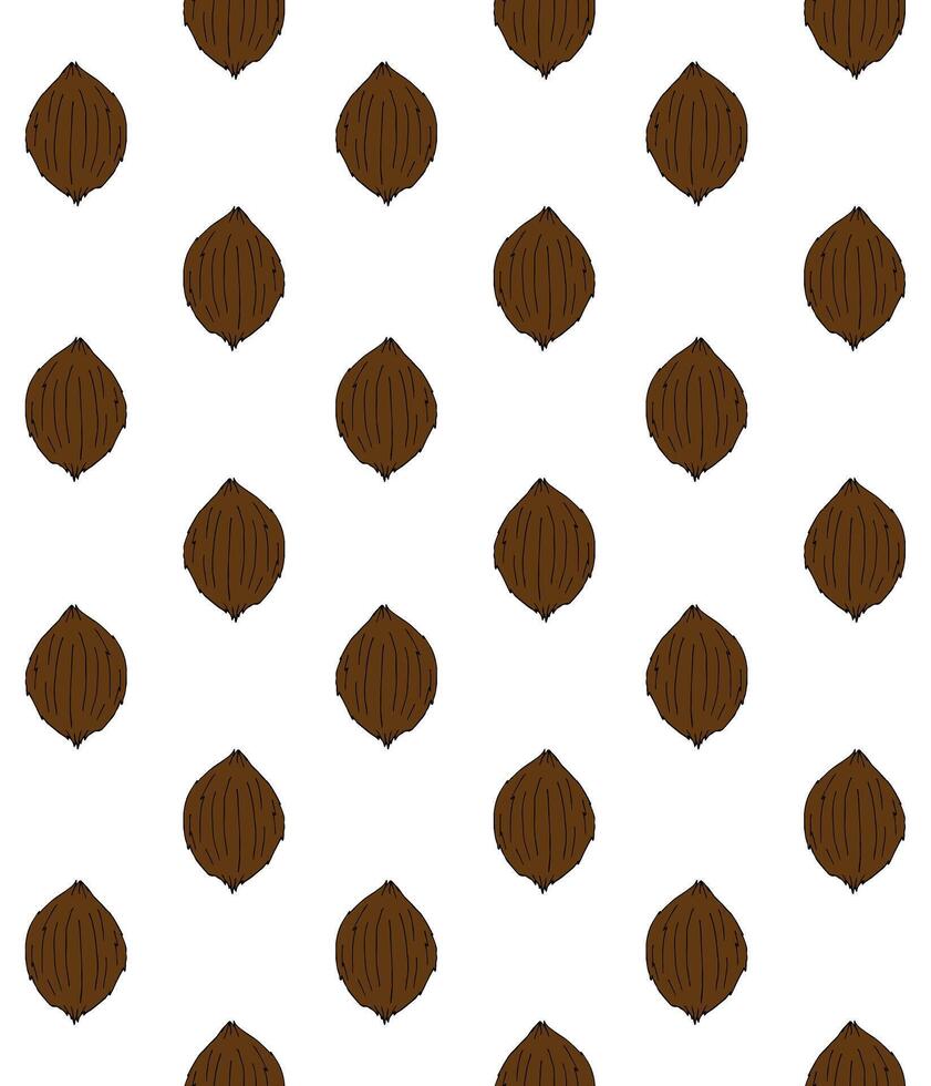 Seamless pattern of hand drawn doodle sketch coconut isolated on white background vector