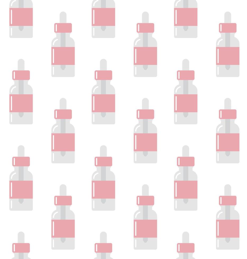 Seamless pattern of hand drawn doodle sketch oil essence bottle vector