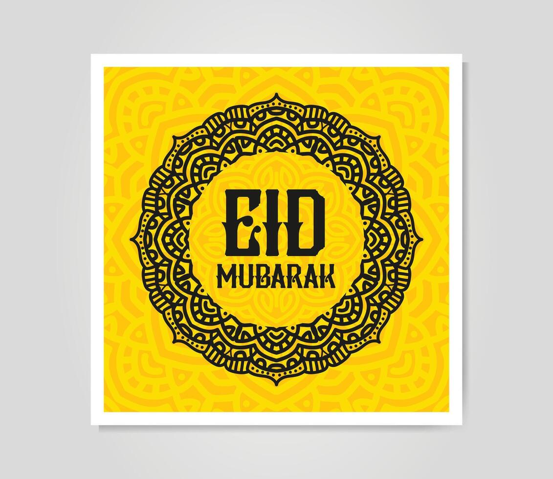 Eid greeting card eps template design vector