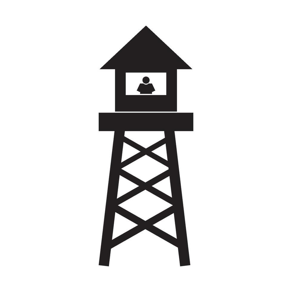 security post tower icon illustration design template vector