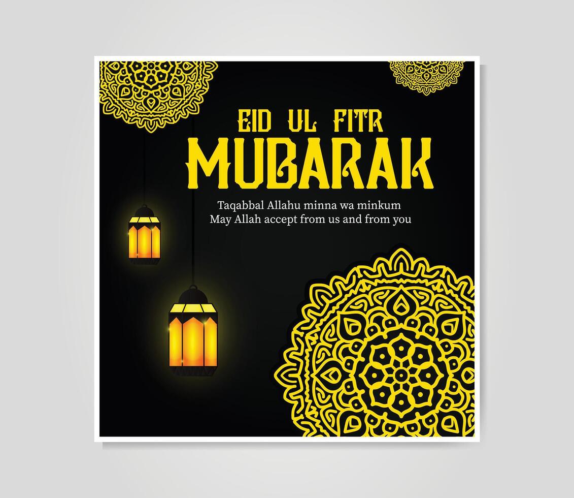 Eid greeting post Eps design templates vector