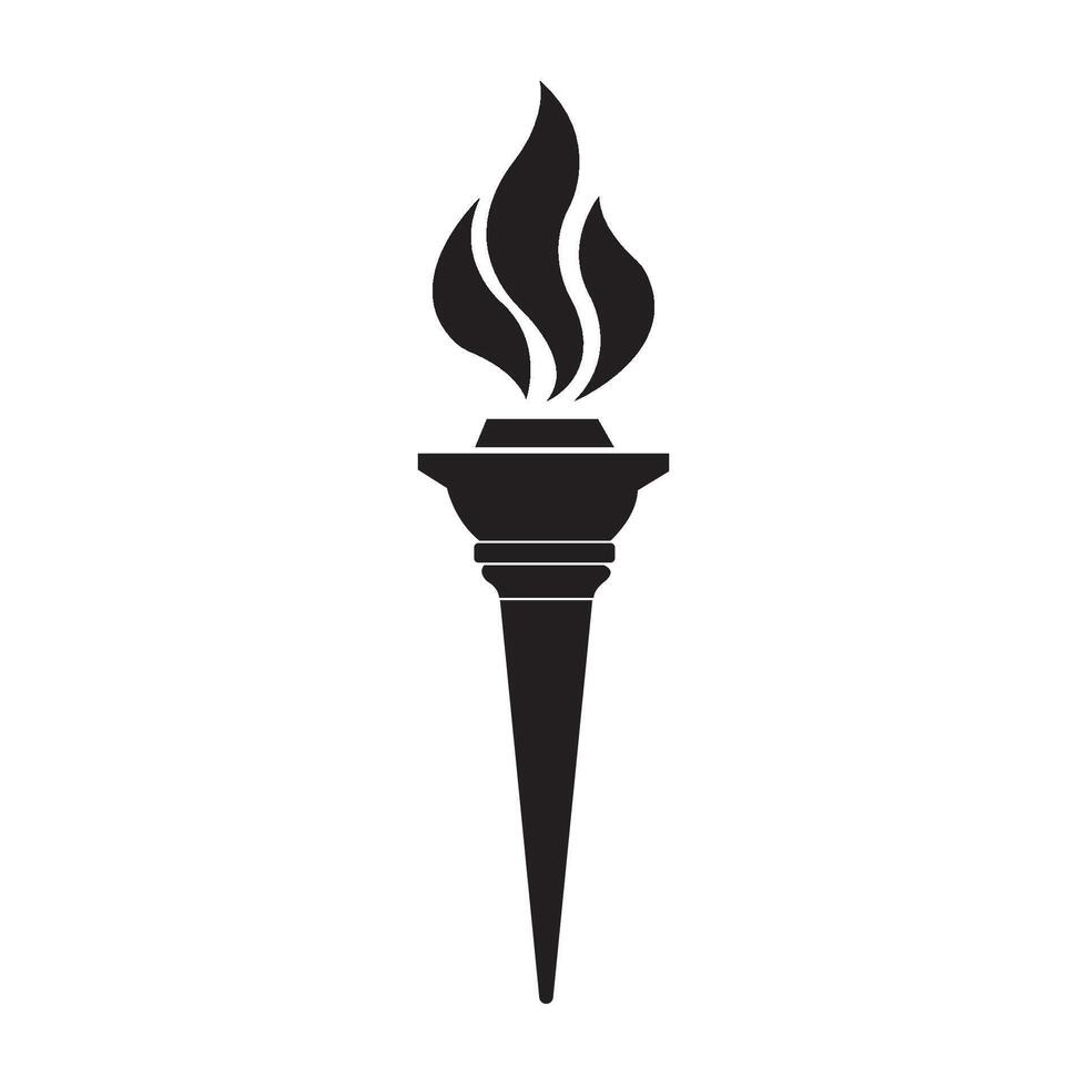 flame torch icon illustration design template vector