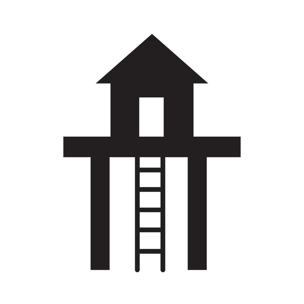 guard post tower icon illustration design template vector