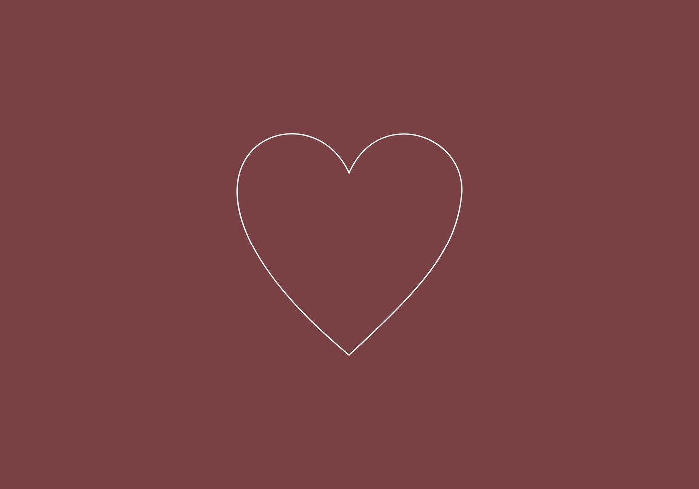 Counturing heart on red background vector