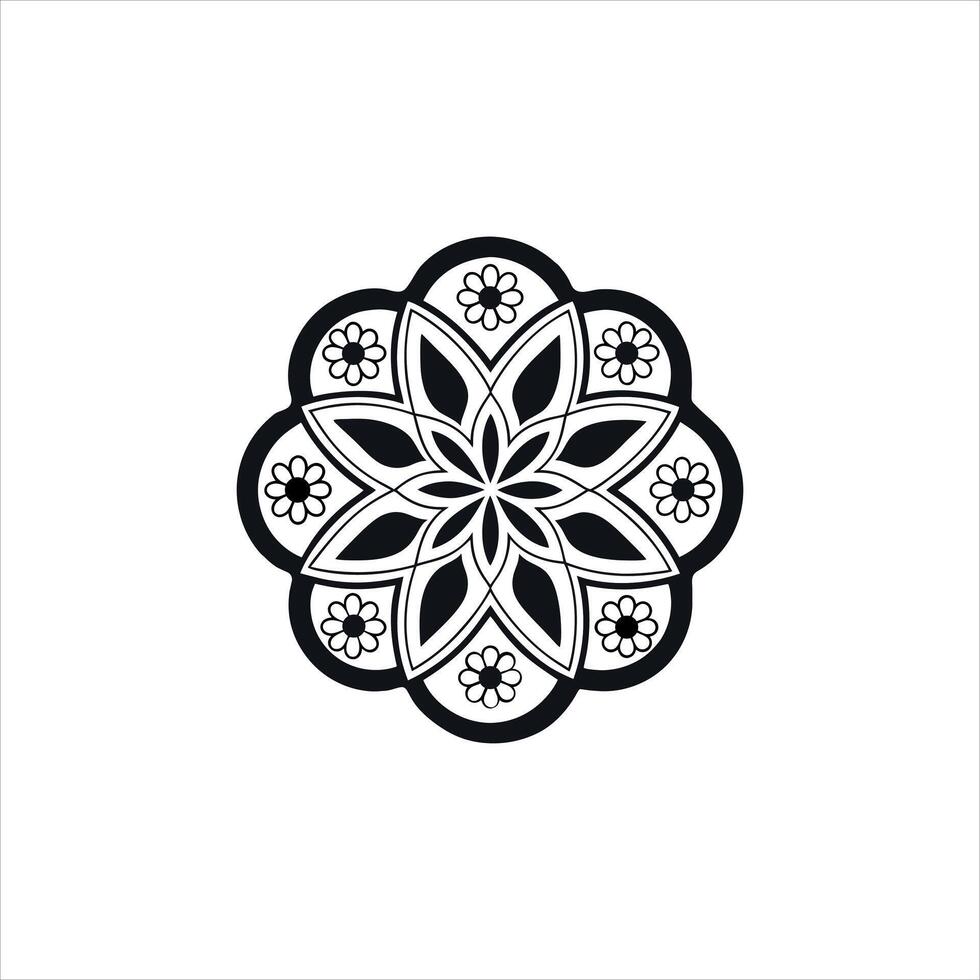 Artistic Floral Mandala Design with Delicate Patterns vector
