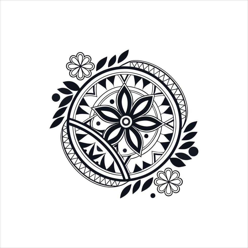 Elegant Floral Mandala Design with Soft and Intricate Linework vector