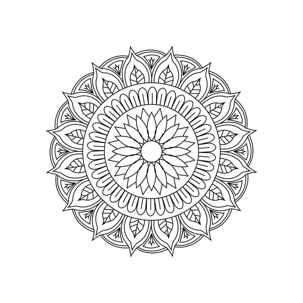 Custom Minimal Mandala Design Illustration for Personal Projects vector