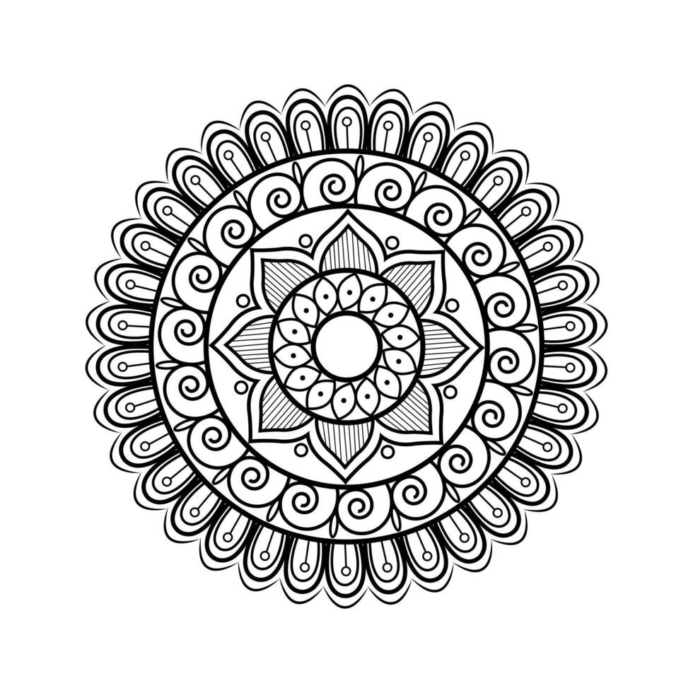 Minimal Mandala Artwork with Geometric Patterns vector