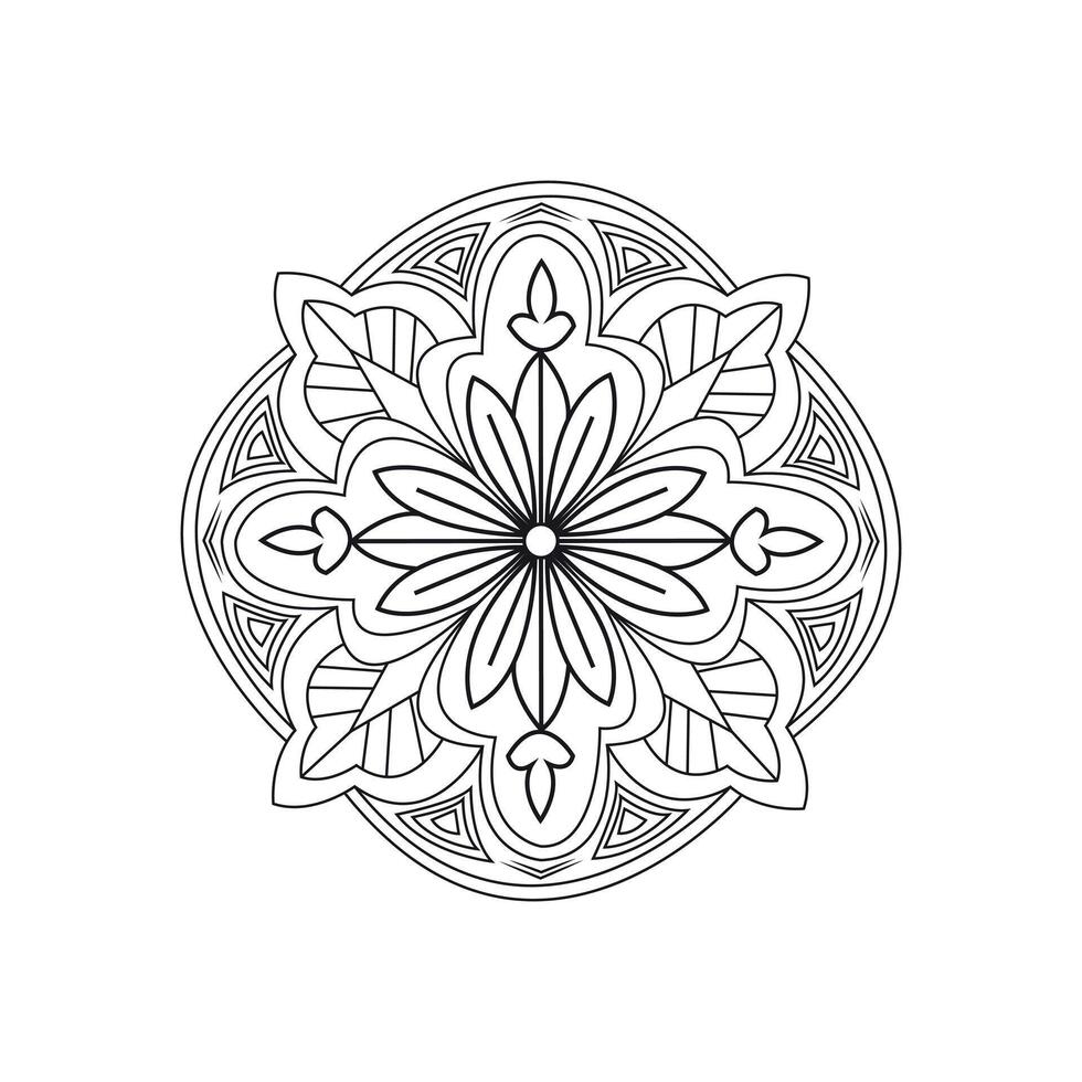 Ornamental Minimal Mandala Design with a Touch of Elegance vector
