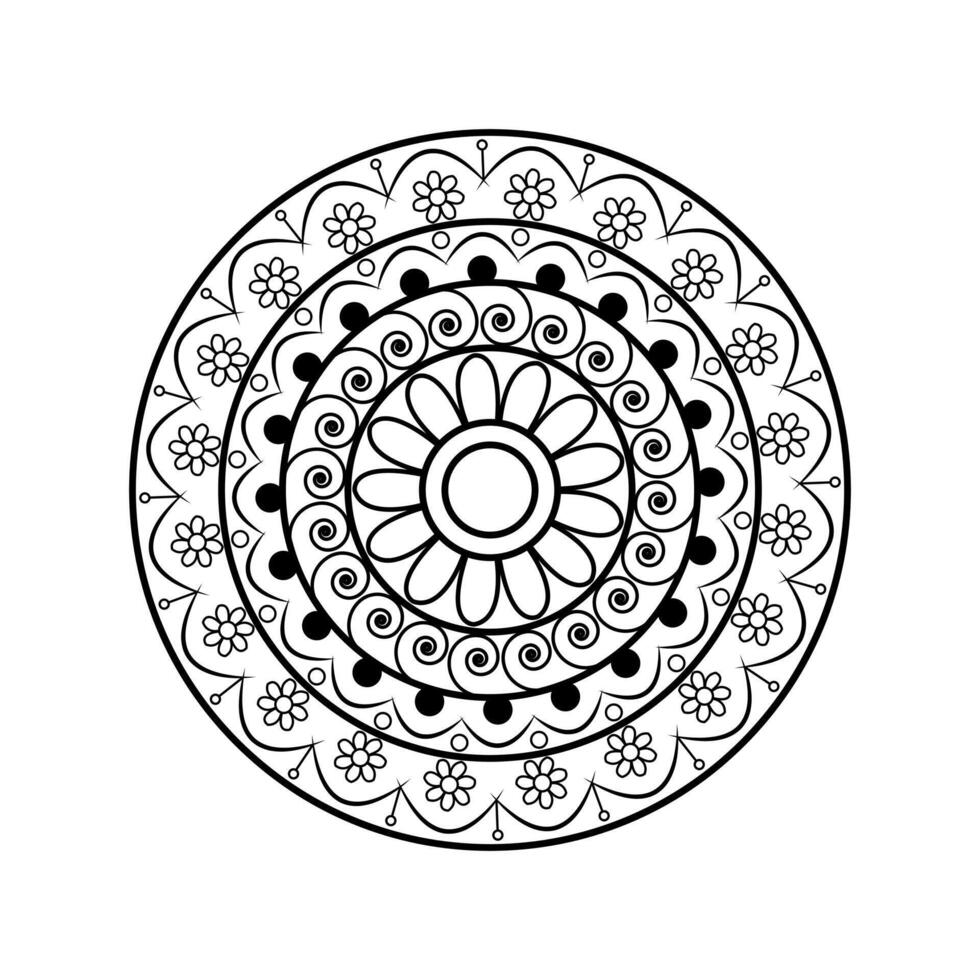 Intricate and Creative Minimal Mandala Design for Home and Digital Use vector