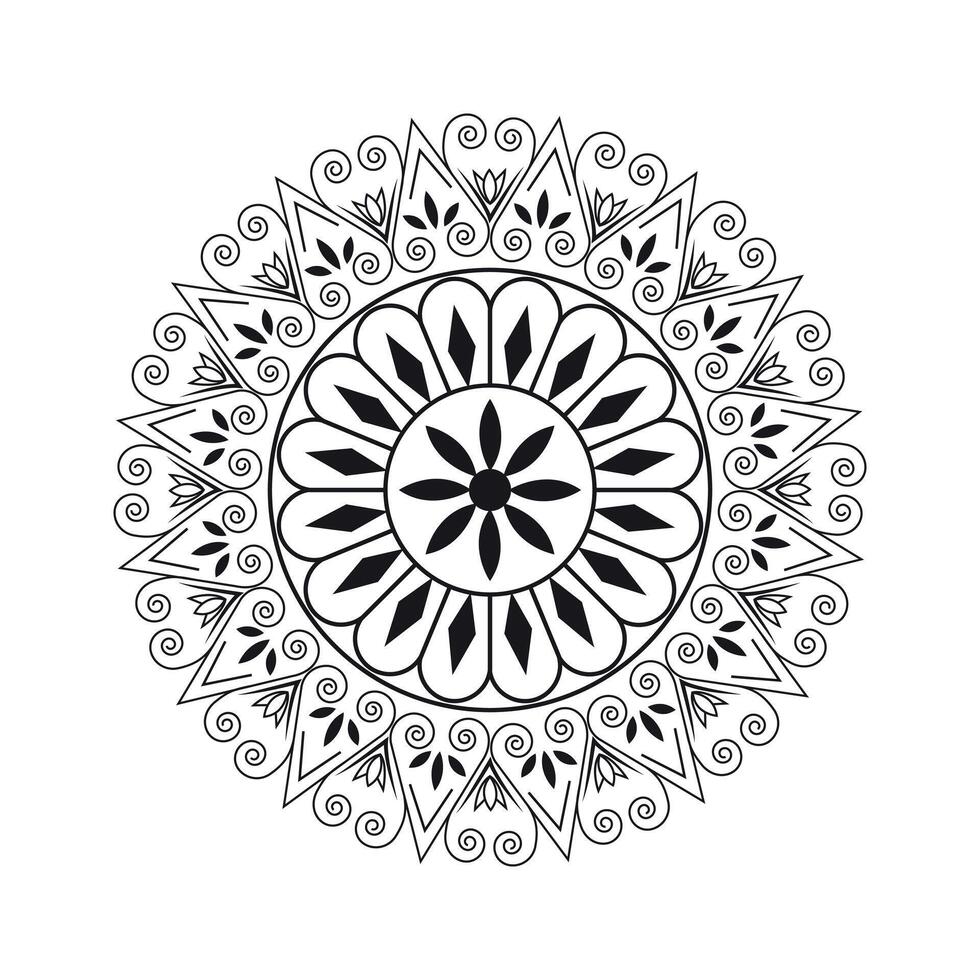 Decorative Minimal Mandala Design for Unique Artistic Creations vector