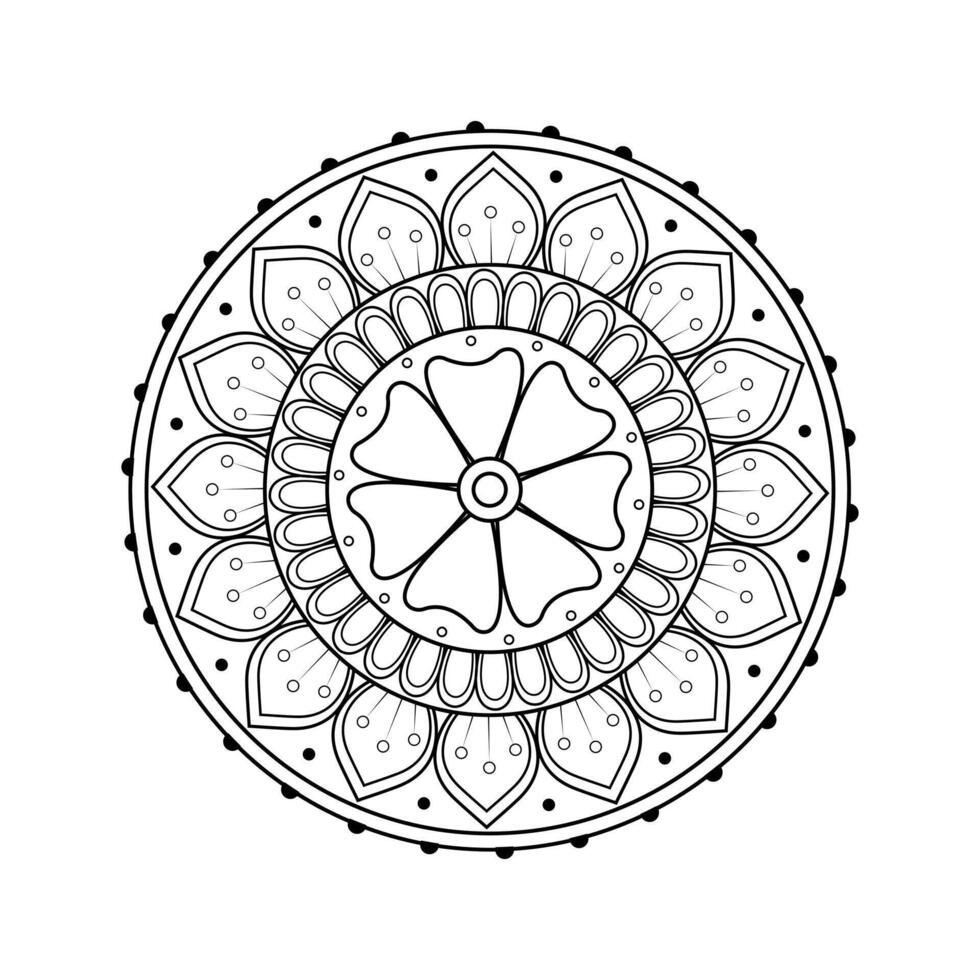 Handcrafted Minimal Mandala Illustration Artwork for Decor and Branding vector