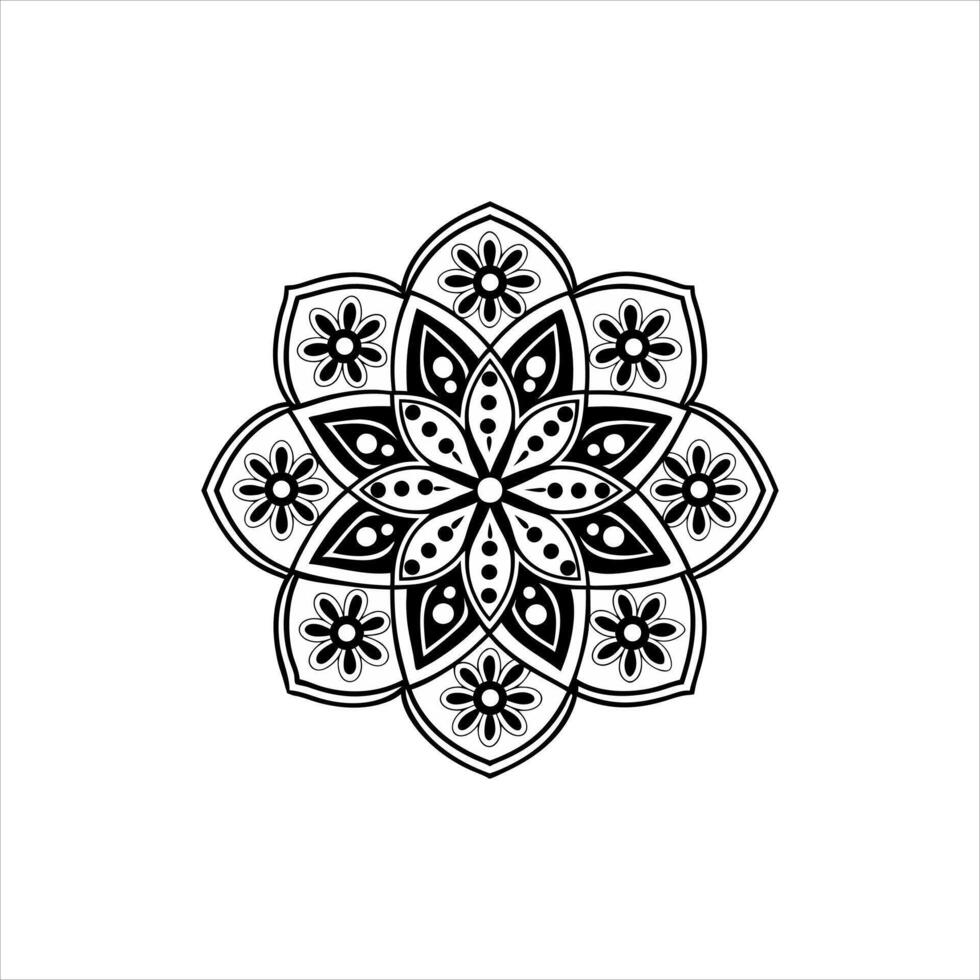 Unique Floral Mandala Illustration with a Modern and Minimalistic vector