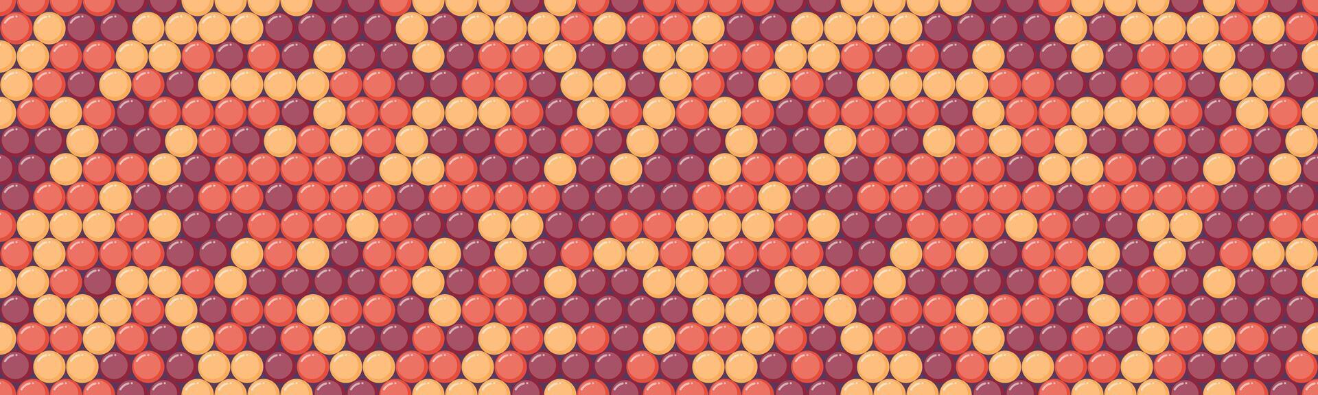 Abstract geometric pattern featuring a vibrant, textured array of circles in warm earthy tones. Perfect for website backgrounds, textile designs, or modern branding. vector