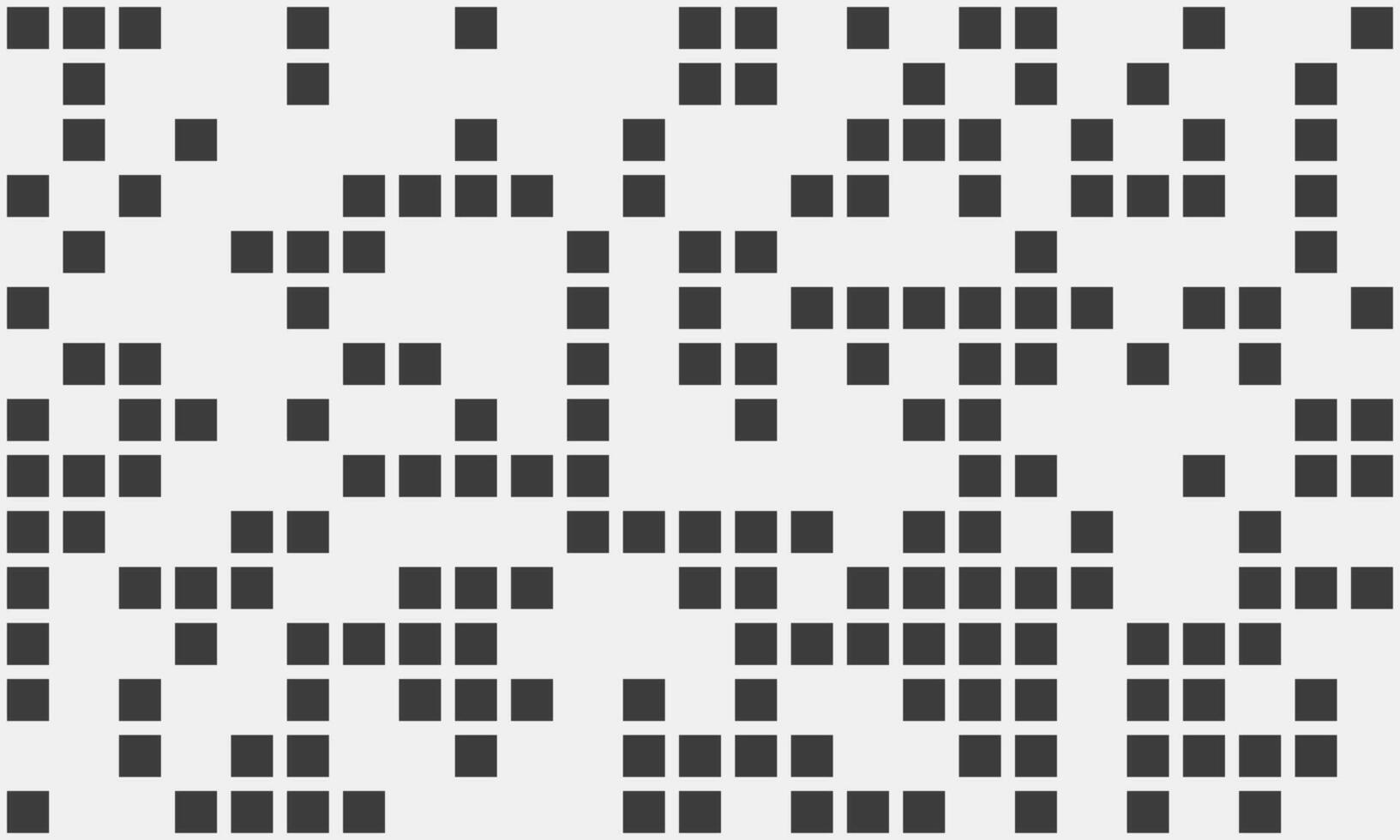 Abstract grayscale pixel art background. Randomly scattered squares create a dynamic, modern texture perfect for websites, presentations, or digital art projects. vector
