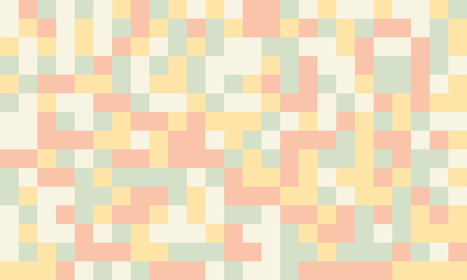 Abstract pixel art background. Soft pastel color palette creates a calming, minimalist aesthetic. Ideal for website banners, presentations, or social media. vector