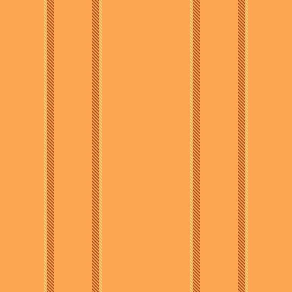Flace background lines seamless, many stripe texture pattern. Ppg fabric textile vertical in orange and amber colors. vector