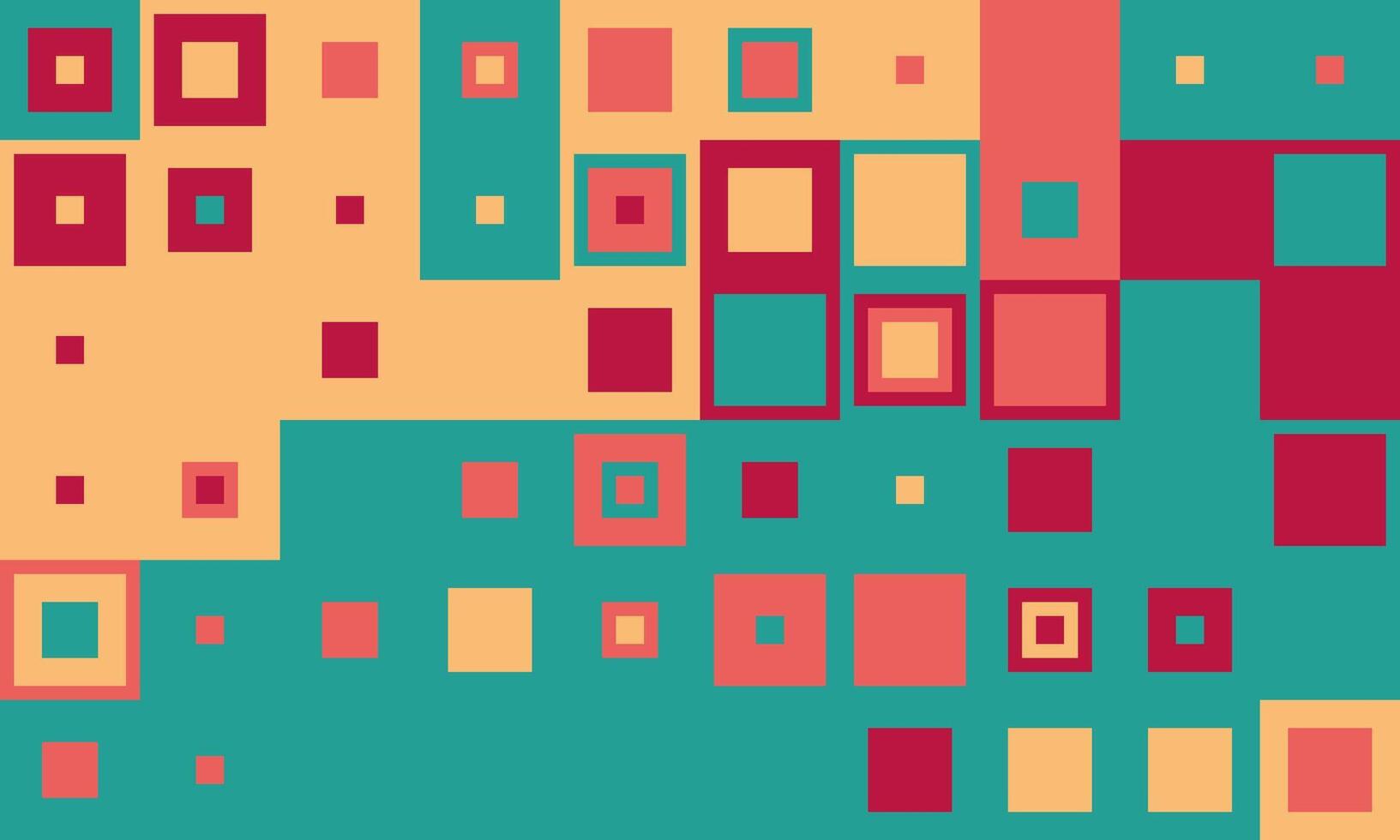Abstract geometric background featuring a vibrant mosaic of multicolored squares. vector