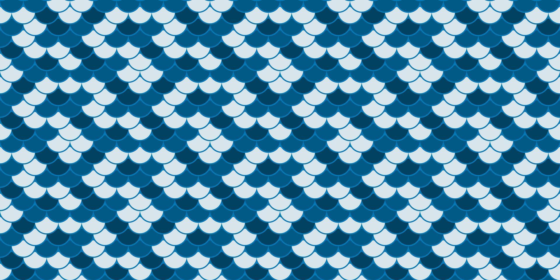 Seamless pattern of overlapping scales in calming blue hues. Evokes tranquility, water, and nature. vector