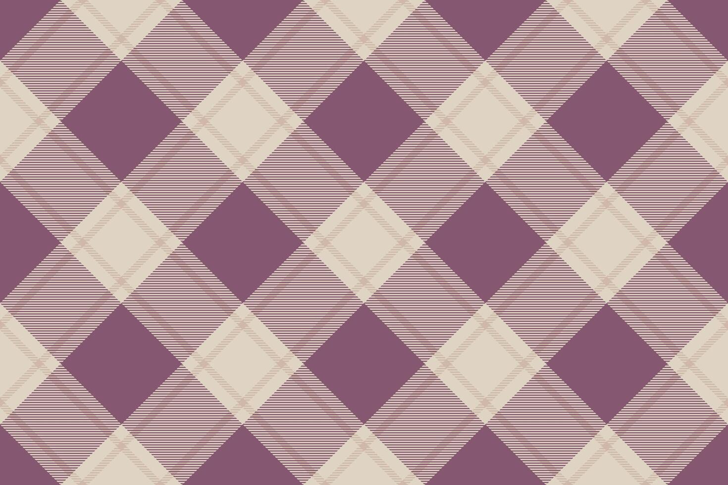 Elegant mauve and beige diagonal plaid pattern. Perfect for textile design, website backgrounds, or crafting projects. vector