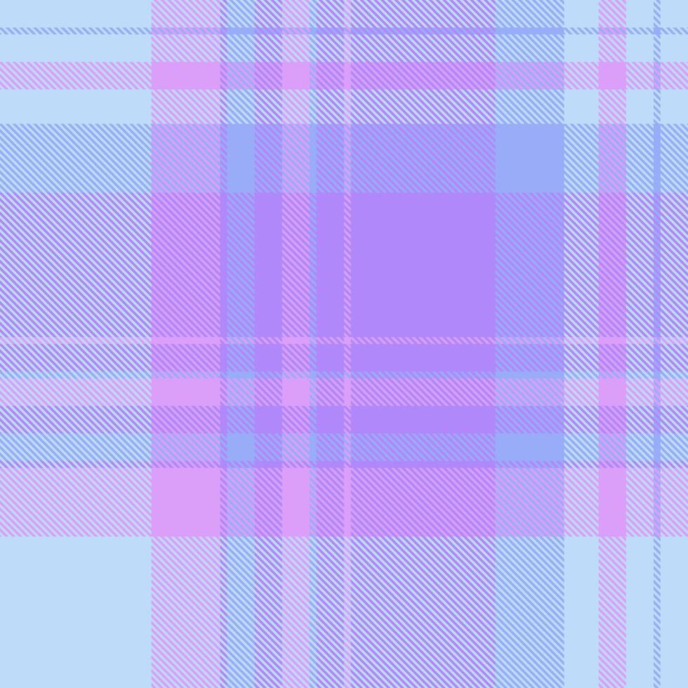 Official pattern check tartan, periodic texture fabric. Pillow textile seamless background plaid in violet and light colors. vector