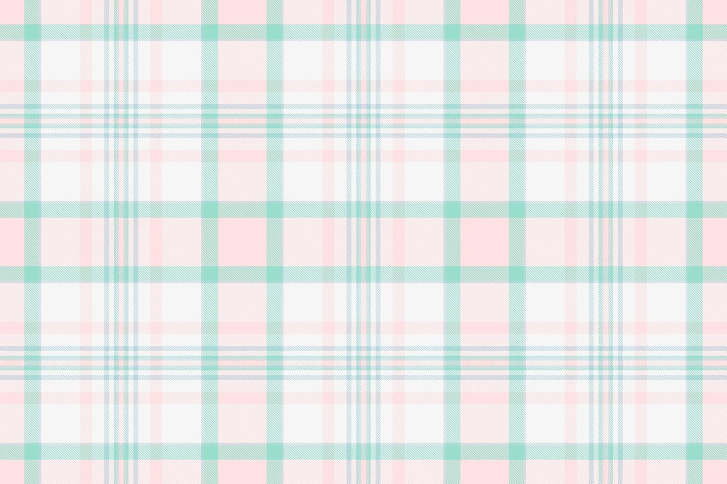 Elegant pastel plaid pattern in soft pink and mint green. Perfect for textile design, wallpaper, website backgrounds, or crafting projects. vector