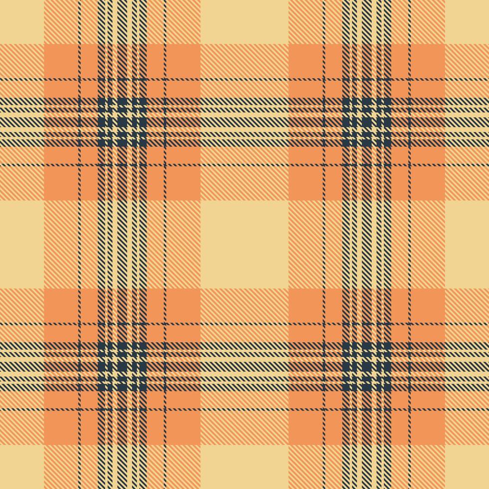 Warm, autumnal plaid pattern in peach and cream tones. Perfect for textile designs, fallthemed projects, or adding a cozy, rustic touch to your designs. vector