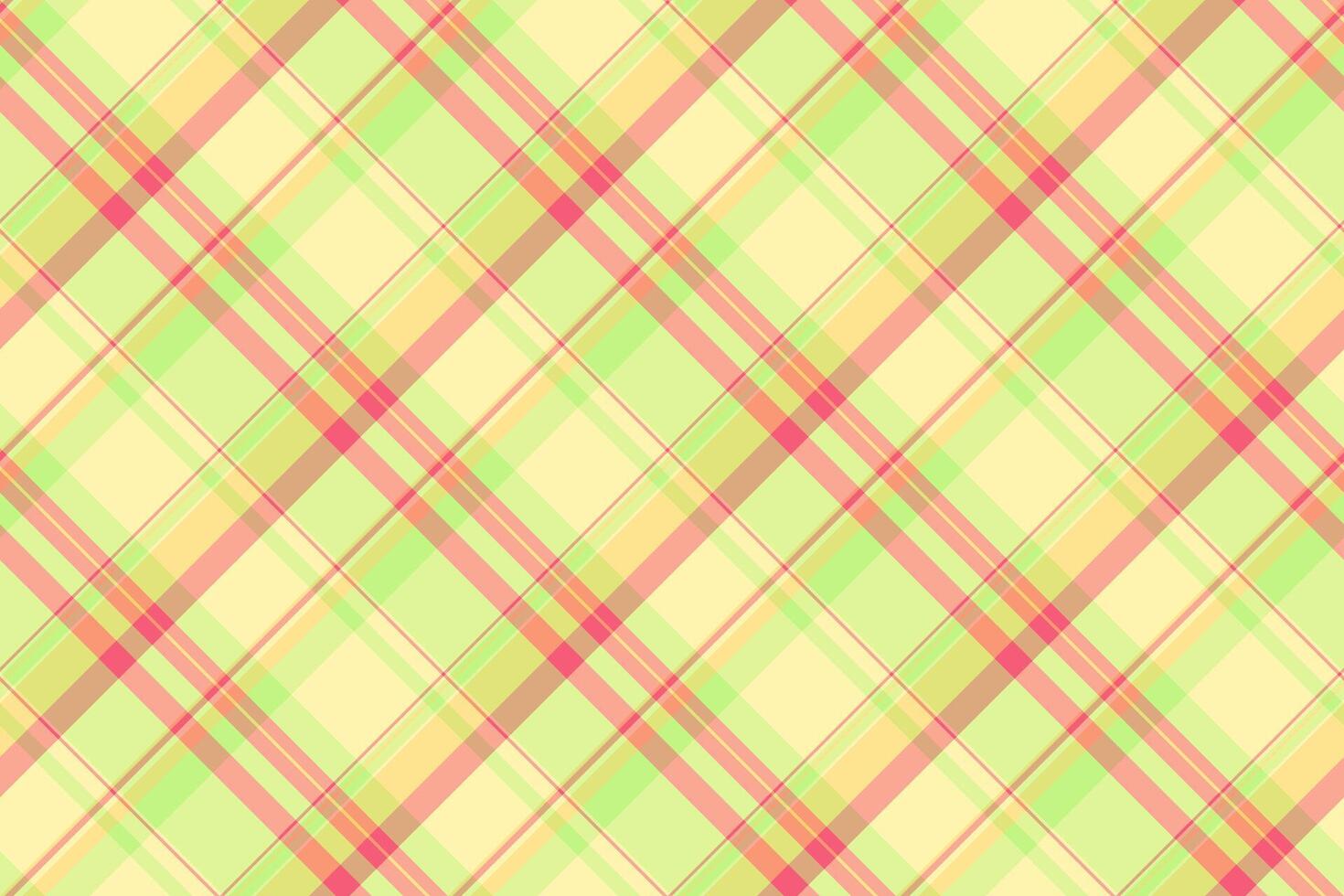 Network pattern textile background, basic seamless texture . Silk plaid tartan fabric check in lime and red colors. vector