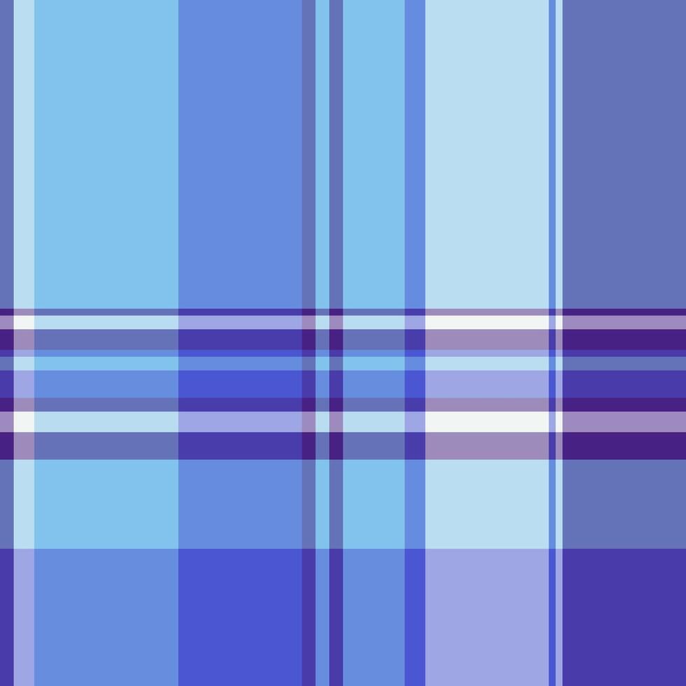 Overlay background check, textured tartan plaid seamless. Geometrical texture fabric pattern textile in blue and light colors. vector