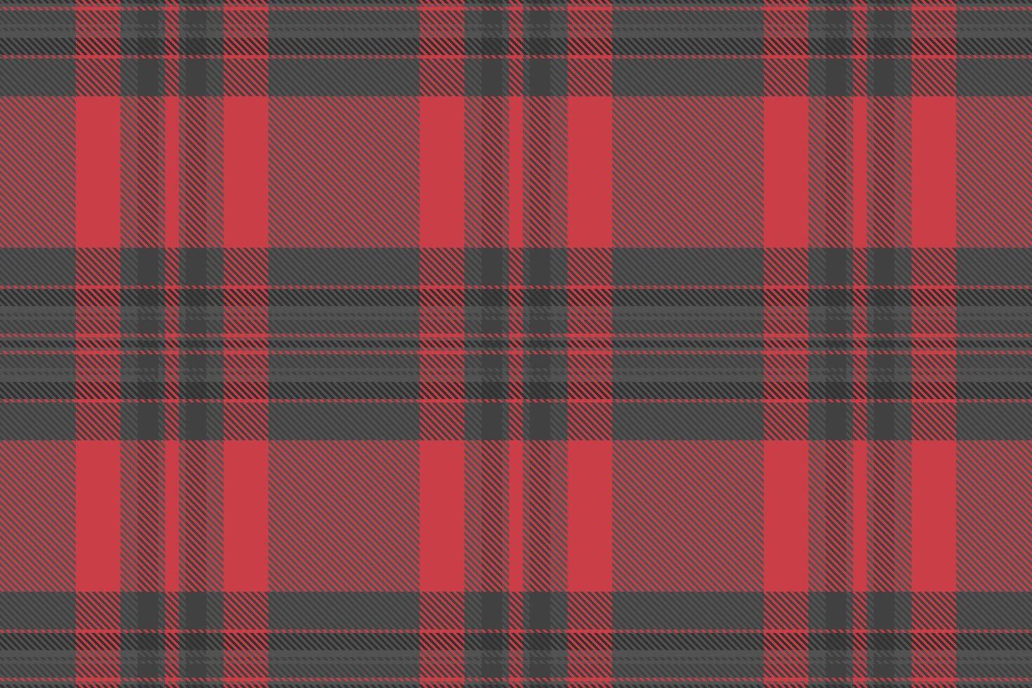 Repeating plaid tartan seamless, premium textile check. Ornate texture background fabric pattern in grey and red colors. vector