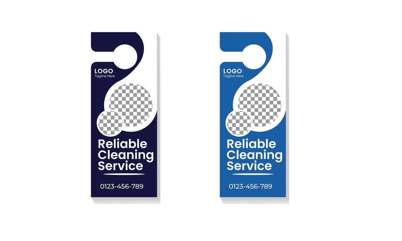 Door hanger cleaning design template vector