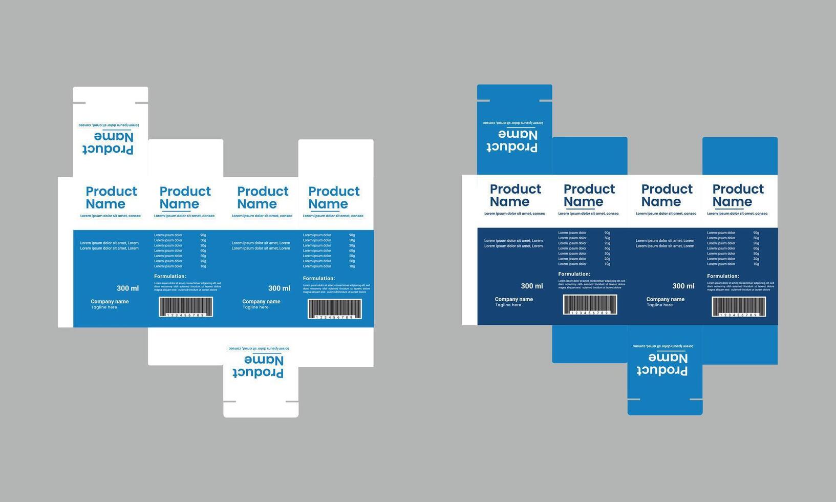 Medicine box packaging design template vector