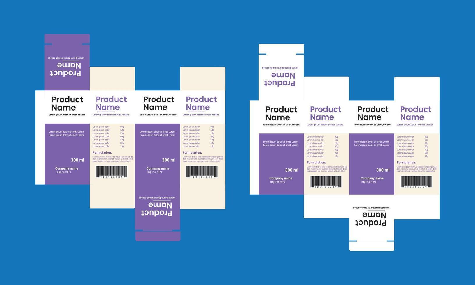 Medical Package design template, vector