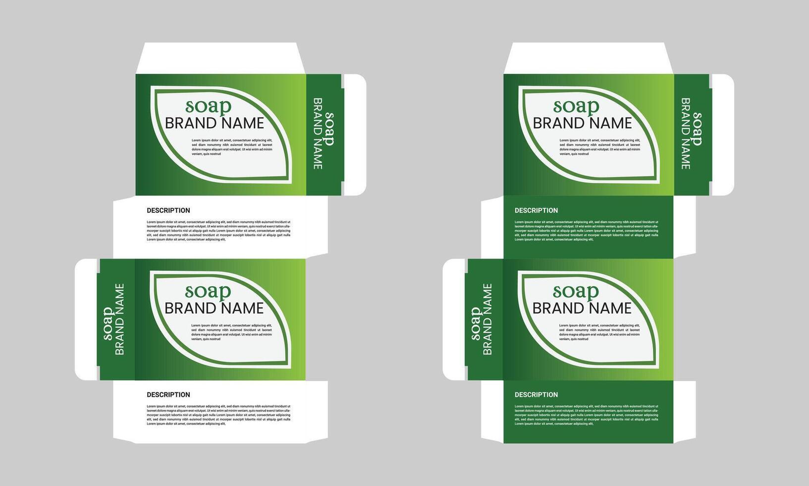 Packaging design natural concept soap box design template vector