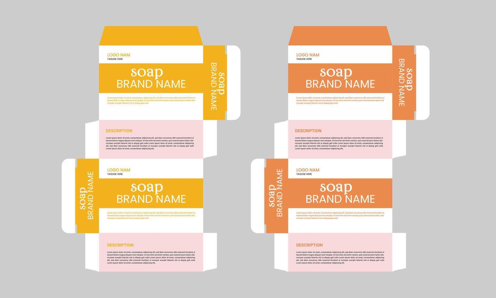 Soap Box packaging template design vector