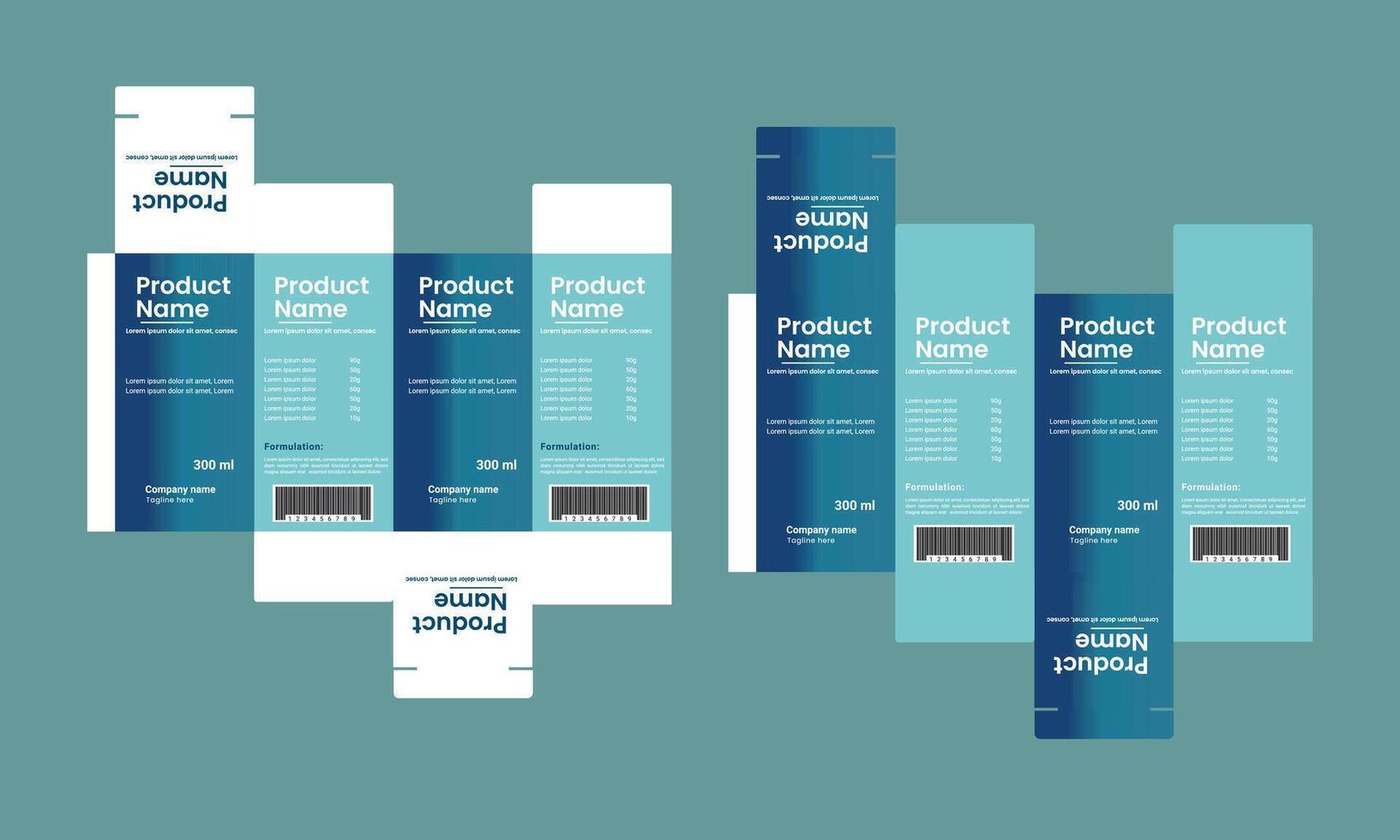 Medicine box packaging design vector