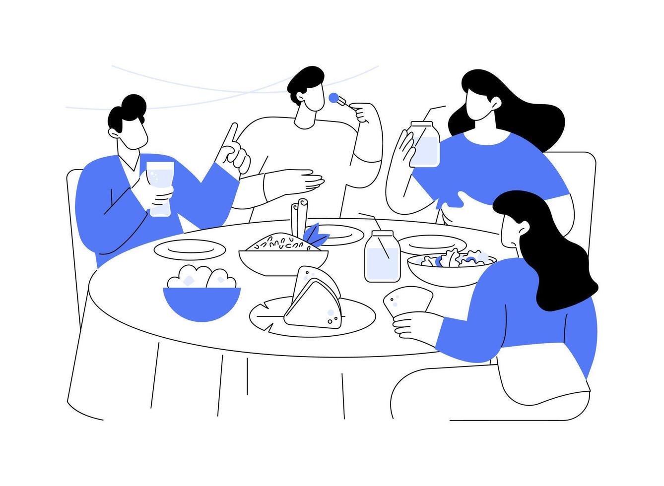 Indian restaurant isolated cartoon illustrations. vector