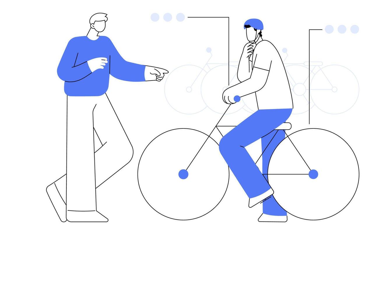 Find the perfect bike isolated cartoon illustrations. vector