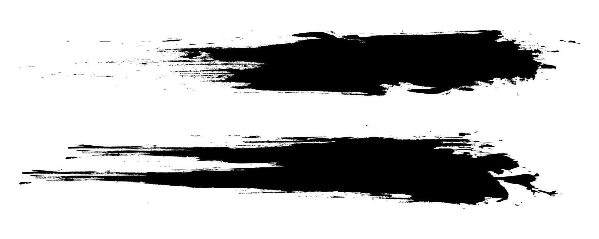 Brush texture, ink, brush pattern, wave pattern brush stroke material, grunge texture on white background vector