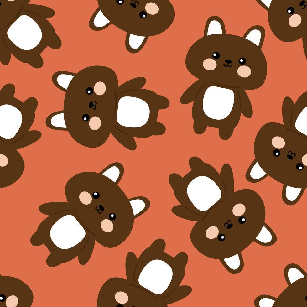 Seamless pattern with cute cartoon chocolate rabbits , for fabric prints, textiles, gift wrapping paper. children's flat and colorful style vector